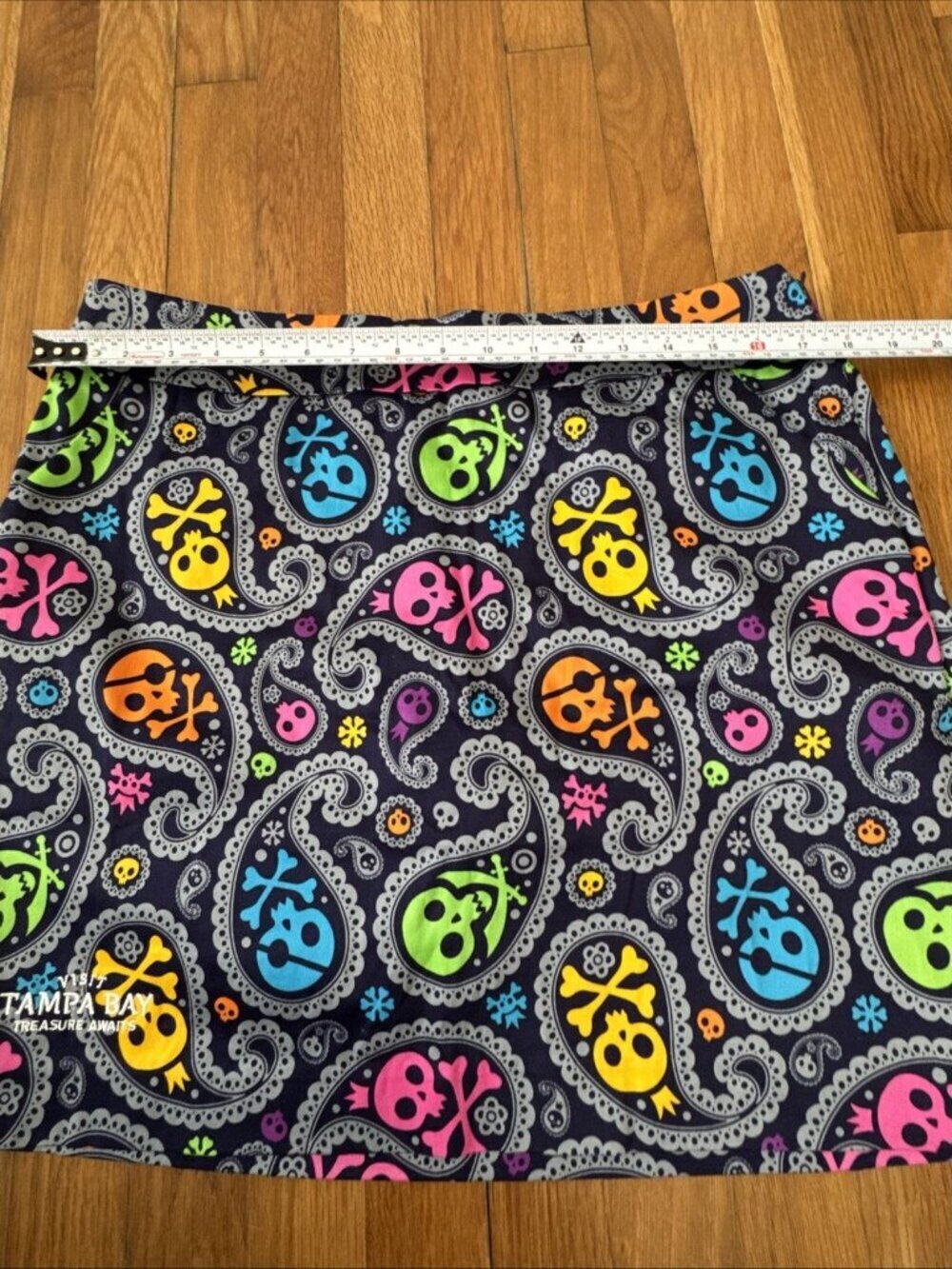 Loudmouth Ladies Multicolor Skull Jolly Roger Golf Skirt Skort Women's Size 12 - Picture 4 of 8
